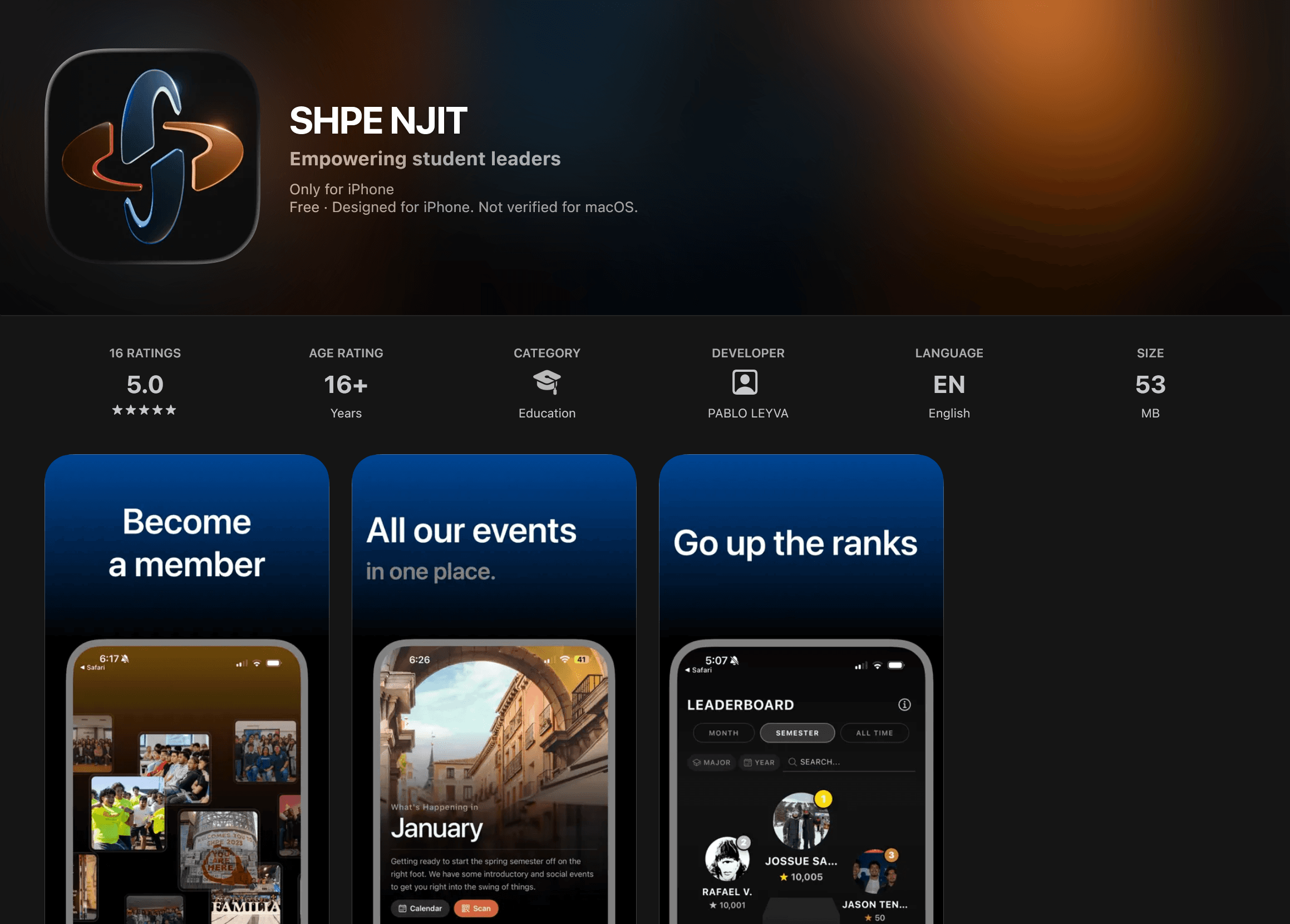SHPE Mobile App